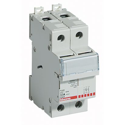 btdin - portafusibile sezionabile 2p 32a - BTICINO F322 btdin - portafusibile sezionabile 2p 32a - BTICINO F322