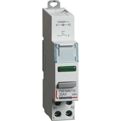 btdin - inter. 1na+led verde 110/400v - BTICINO FN51NAV110 btdin - inter. 1na+led verde 110/400v - BTICINO FN51NAV110