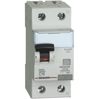 btdin45 - magn diff ac 1p+n 16a 4,5ka 30ma - BTICINO GA8813AC16 btdin45 - magn diff ac 1p+n 16a 4,5ka 30ma - BTICINO GA8813AC16