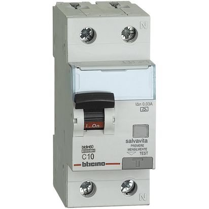 btdin60 - magn diff a 1p+n 10a 6ka 30ma - BTICINO GN8813A10 btdin60 - magn diff a 1p+n 10a 6ka 30ma - BTICINO GN8813A10