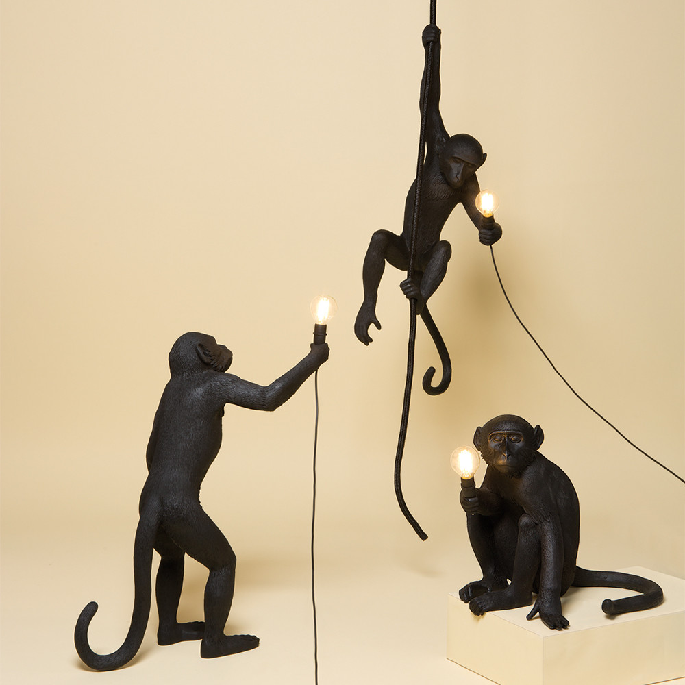 Monkey Lamp Sitting Black Lampada Da Tavolo - SELETTI 14922 Monkey Lamp Sitting Black Lampada Da Tavolo - SELETTI 14922