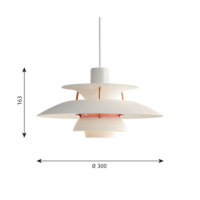 PH 5 Mini Sospensione Bianco Moderno - LOUIS POULSEN 5741095159