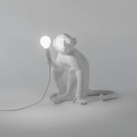 Monkey Seduto Lampada Tavolo Bianca - SELETTI 14882