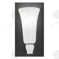Lampada Parete Anni Trenta Piccola Lattimo Cromato Nero - VENINI FL383002000O0N