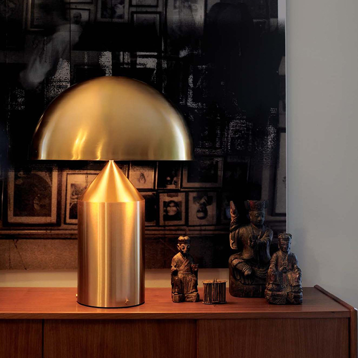 Atollo Media in Metallo Lampada Tavolo Oro - OLUCE L0239 OR Atollo Media in Metallo Lampada Tavolo Oro - OLUCE L0239 OR