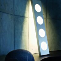 Dolmen Terra Bianco Alluminio Fluorescente - FOSCARINI 076005-25