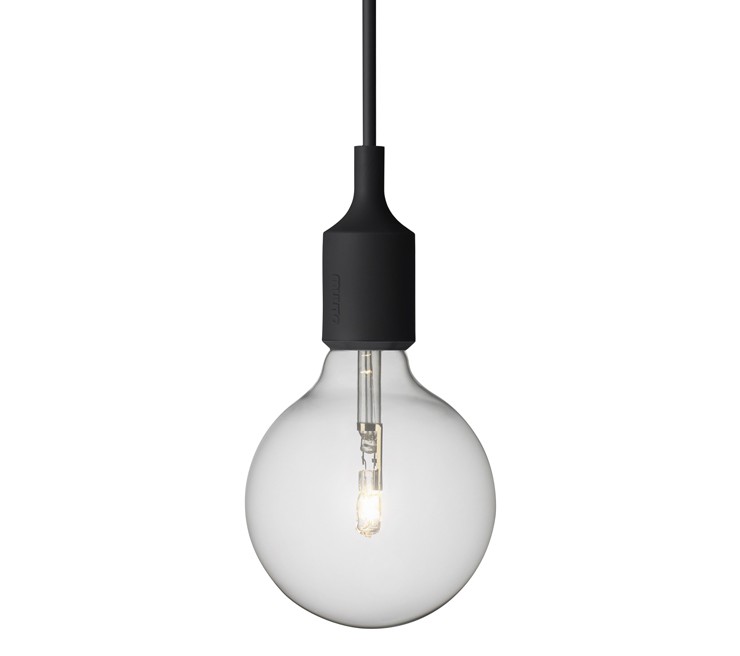E27 Pendant Nero Sospensione Led - Lampada Led Compresa - MUUTO 13345 E27 Pendant Nero Sospensione Led - Lampada Led Compresa - MUUTO 13345