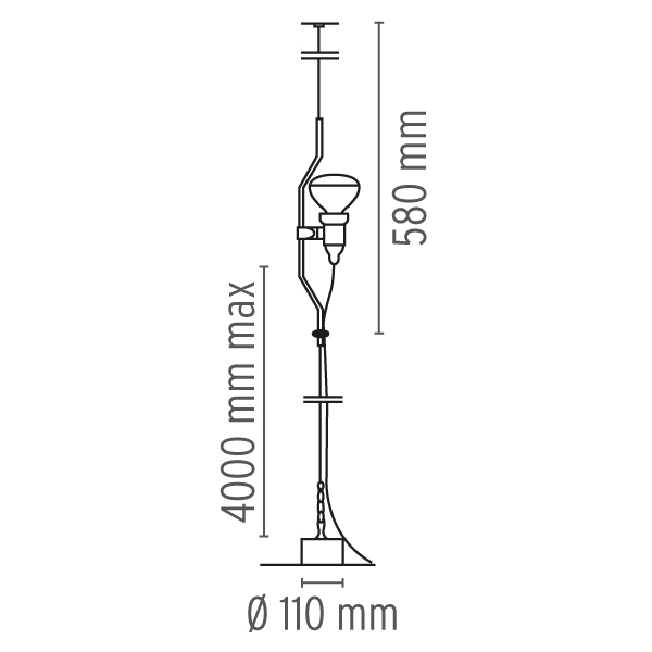 Parentesi Nero Dimmer Lampada Led Eslusa - FLOS F5600030 Parentesi Nero Dimmer Lampada Led Eslusa - FLOS F5600030